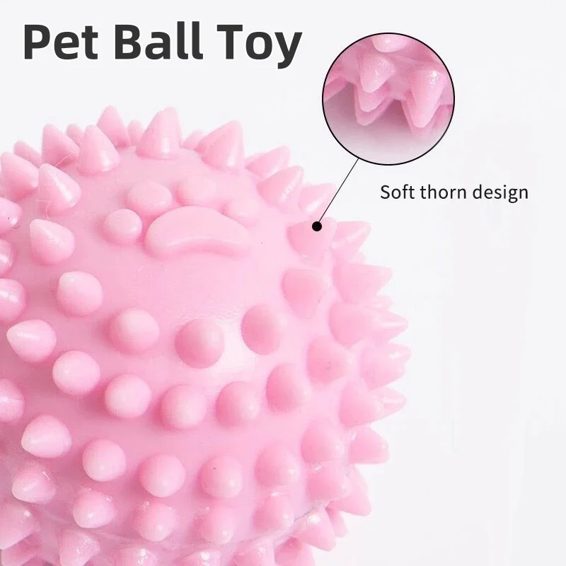 Pet Ball Toys Dog Chewing Toy Interactive Rubber Ball for Small Large Dog Cat Pet Tooth Cleaning Ball Pet Accessories
