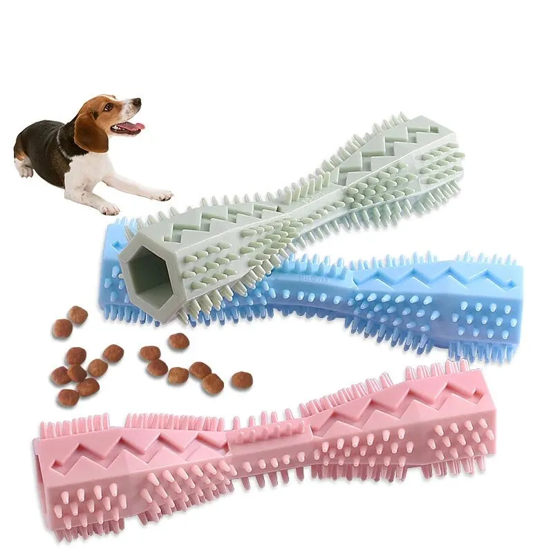 1PC Pet Supplies Dog Chew Toy Pet Chew Leaky Toy TPR Material Dog Toothbrush Grinding Teeth Cleaning Stick