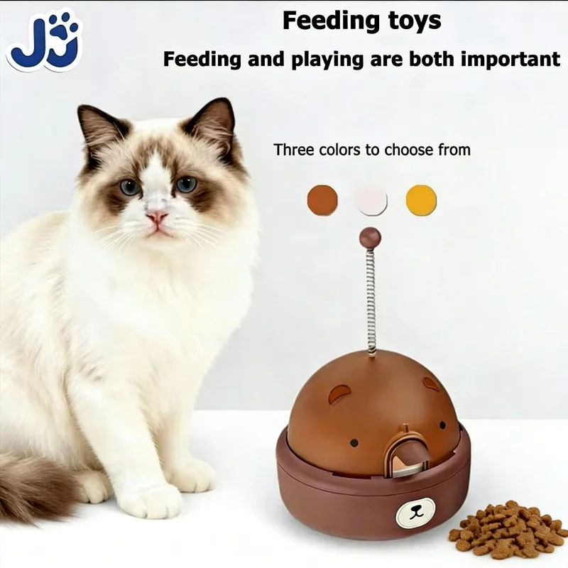 Pet Soothing Tool Interactive Cat & Dog Feeding Toys Built-in Battery DIY Sticker Birdsong Encourage Pet Patience & Curiosity