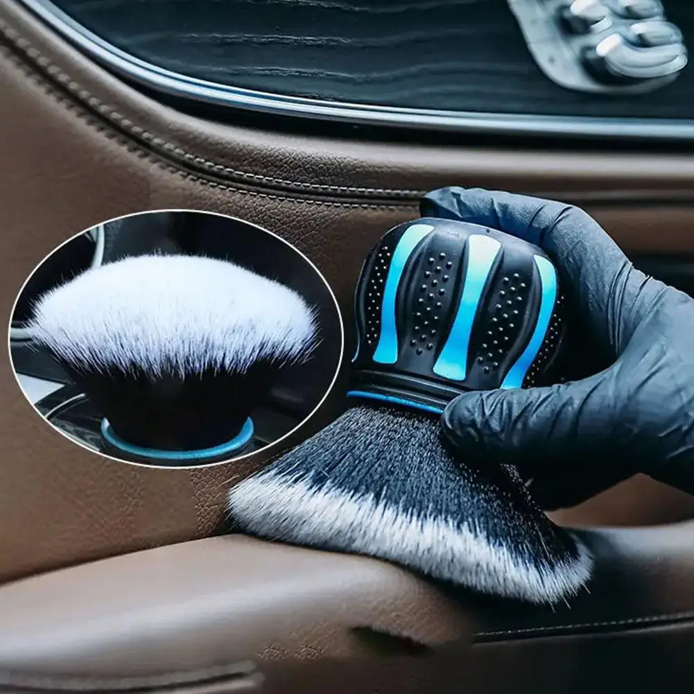 Car Interior Detail Brush Cleaning Maintenance Car Air Conditioner Air Vent Dust Soft Bristle Brush Car Cleaning Care Brush
