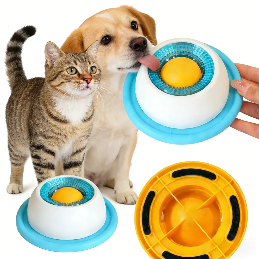 Dog Stimulation Toys Pet Lick Mat Slow Feeder Yogurt Licking Plate Interactive Cats Dog Snack Bowl Tiring Bowls Dental Care Tool