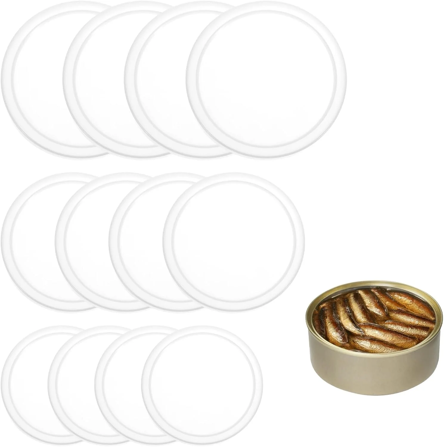 12Pcs Pet Food Can Covers 7.5/8.5/10cm Plastic Tight Seal Lids Universal Can Lids for Canned Goods or Pet Dog Cat Food Saver