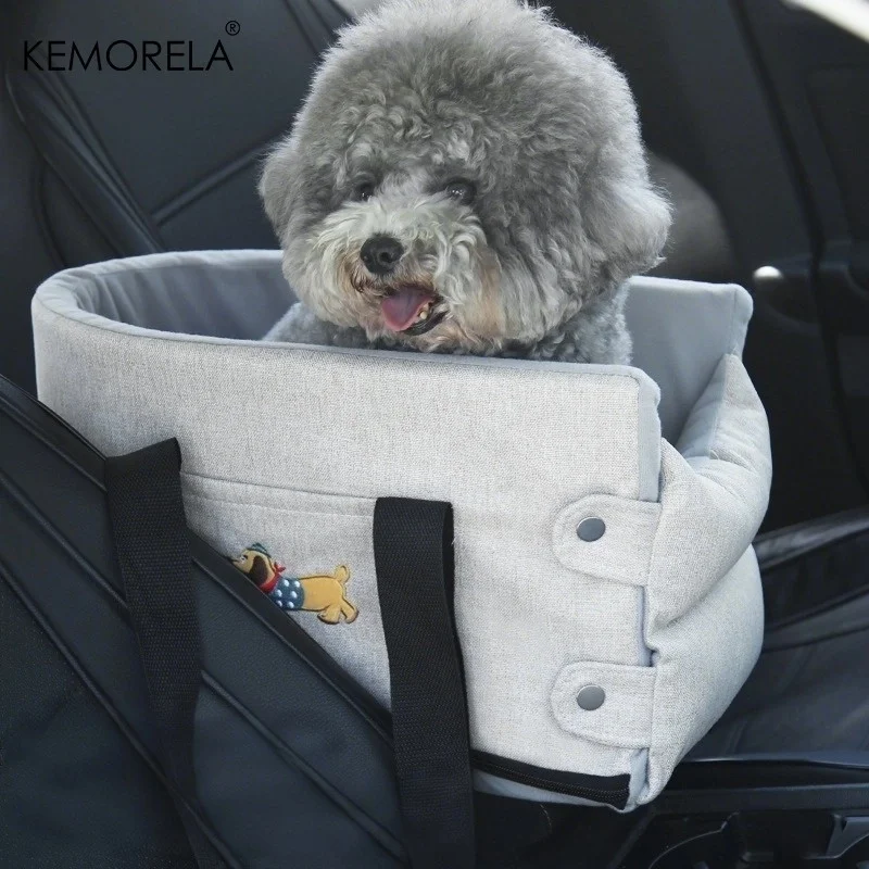 Pet Booster Seat for Cars-Portable Car Seat Cushion for Cats and Dogs Dog Car Carrier with Safety Harness Travel Vehicle Pet Bed