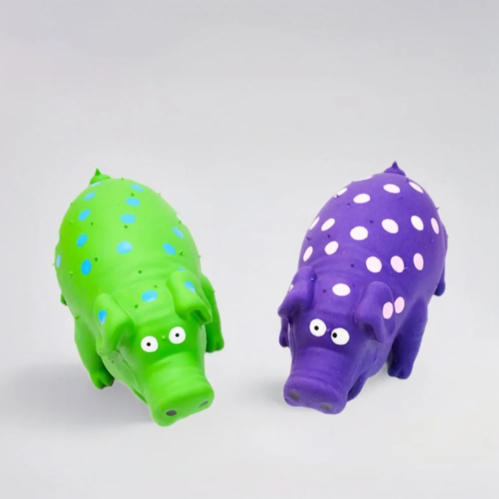 Pet Latex Pig Toy – Squeaky, Spotted, Durable Chew & Molar Toy for Dogs, Pet Puzzle Supplies